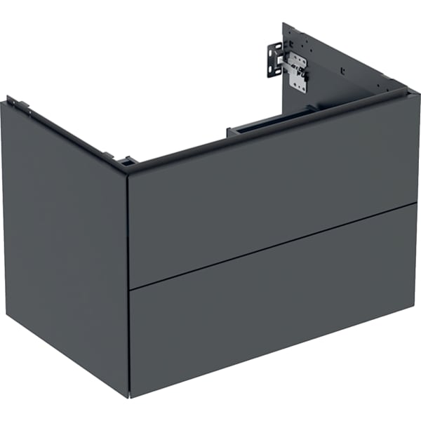 Geberit ONE Unterschrank für WT/-Platte 2 Schubl., 74x50,4x47cm, schwarz matt