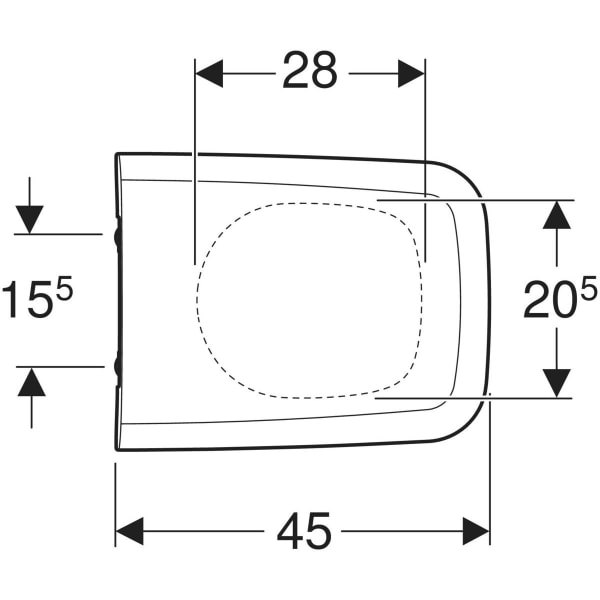 Geberit iCon Square WC-Sitz, weiß