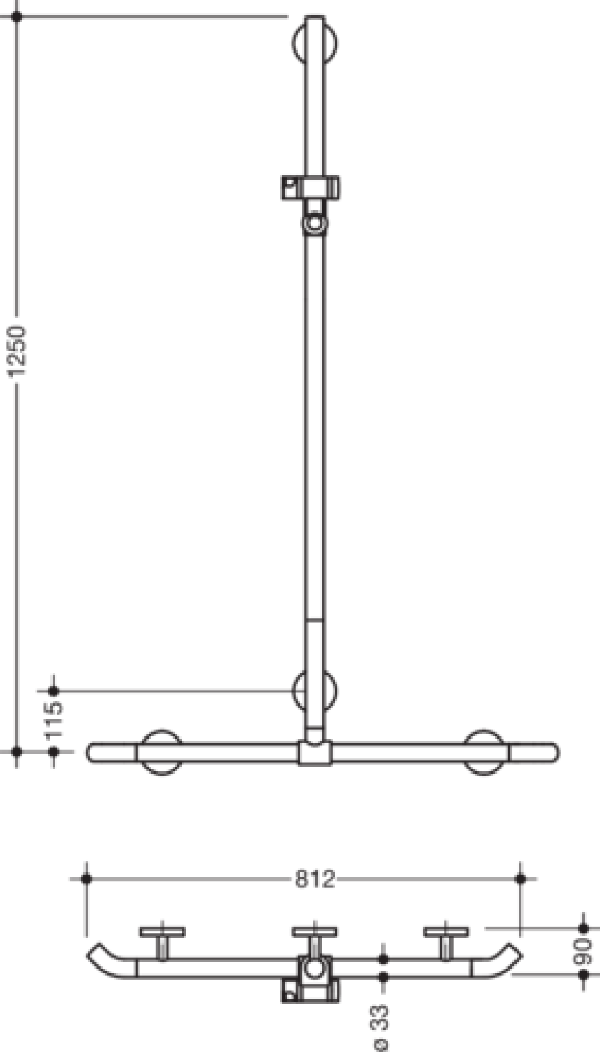 HEWI DUHA m.Br.H.St., AM1:1250, W1:812, Br.H. in 98, Kst., chromoptisch besch.
