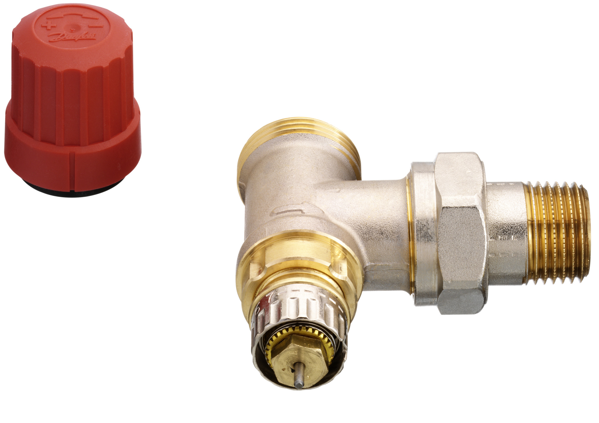 Danfoss Ventilgehäuse RA-N 15 G 3/4 AG, Eck, matt vernickelt