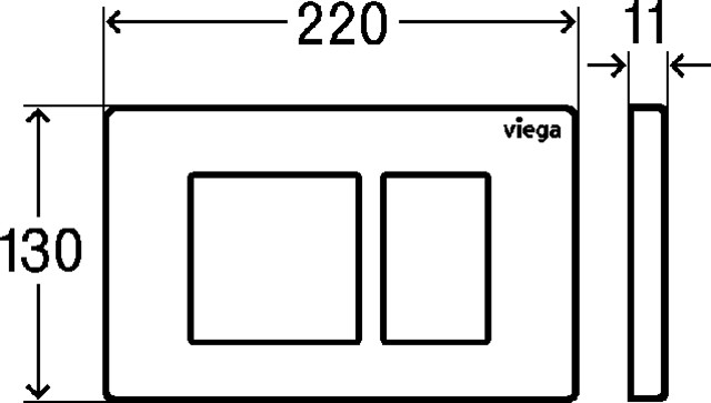 Viega WC Betätigungsplatte Visign for Public 8630.1 Edelstahl gebürstet