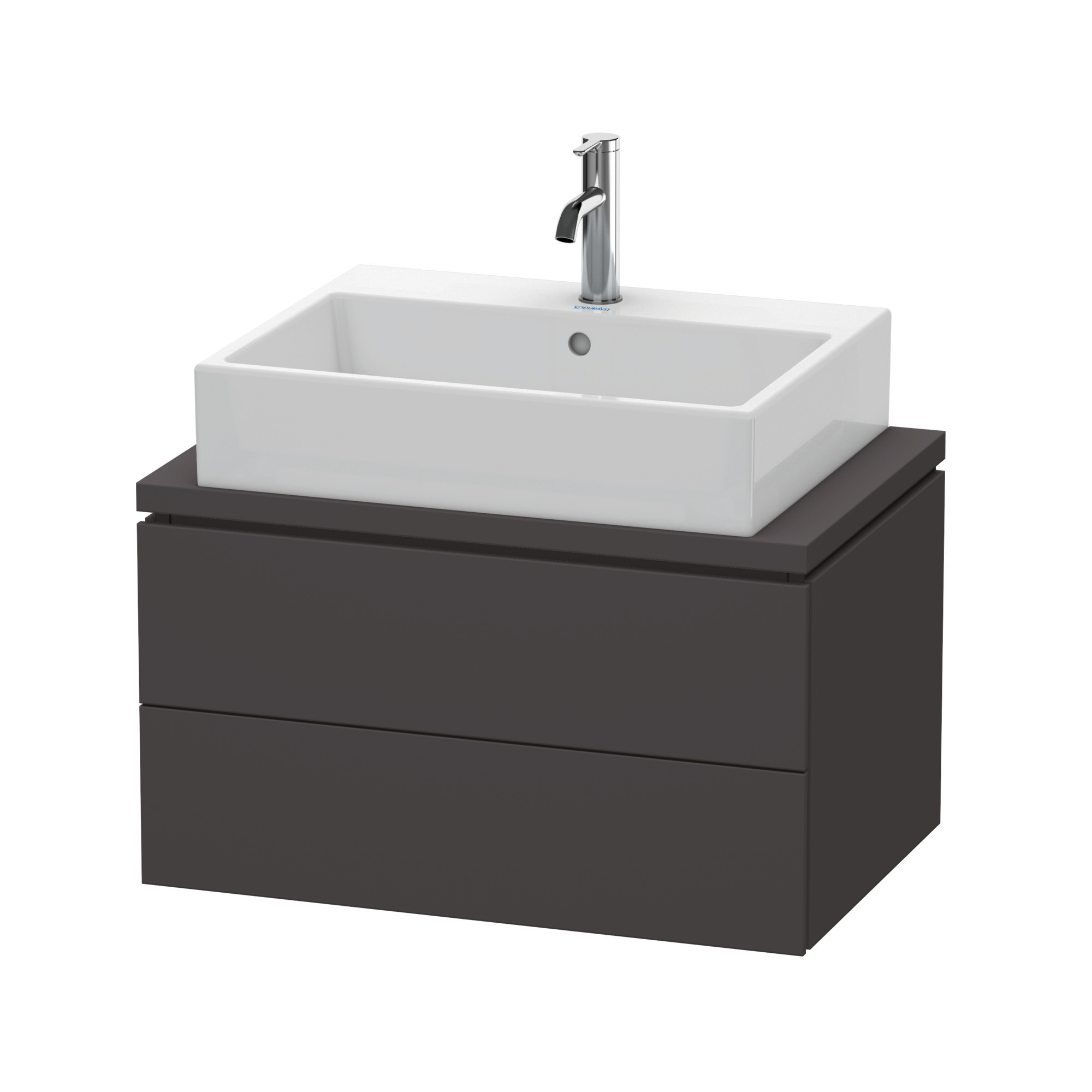 Duravit WTU f.Console Comp.L-Cube 400x720x477 2 Schubkästen, Graphit Supermatt