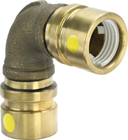 Viega Bogen 90 Grad mit SC Geopress G 9616G in 32mm Rotguss