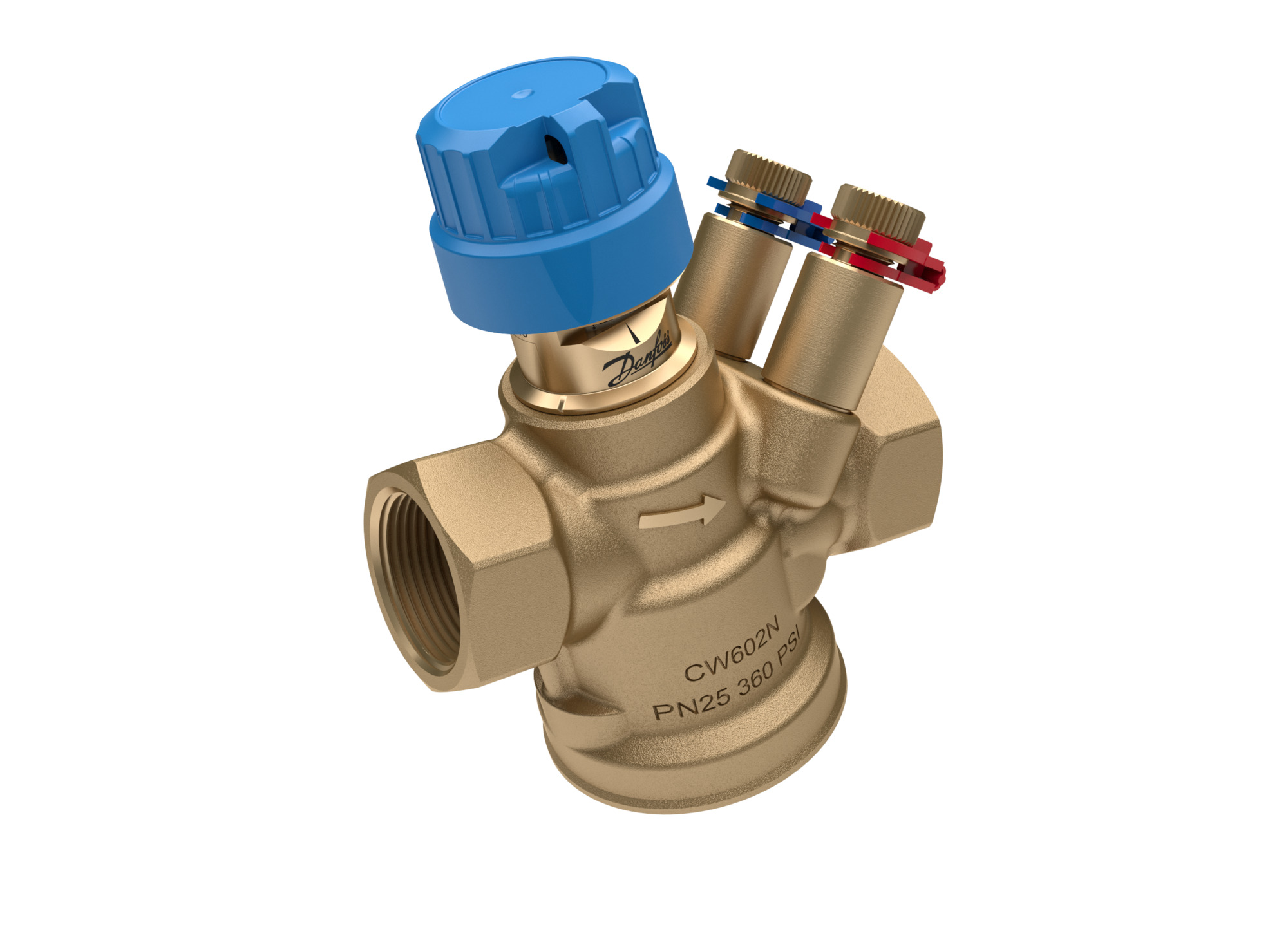 Danfoss druckunabh. Regelventil ABQM 4.0 DN15, 70-700 l/h, m. Messnip. 1/2"IG
