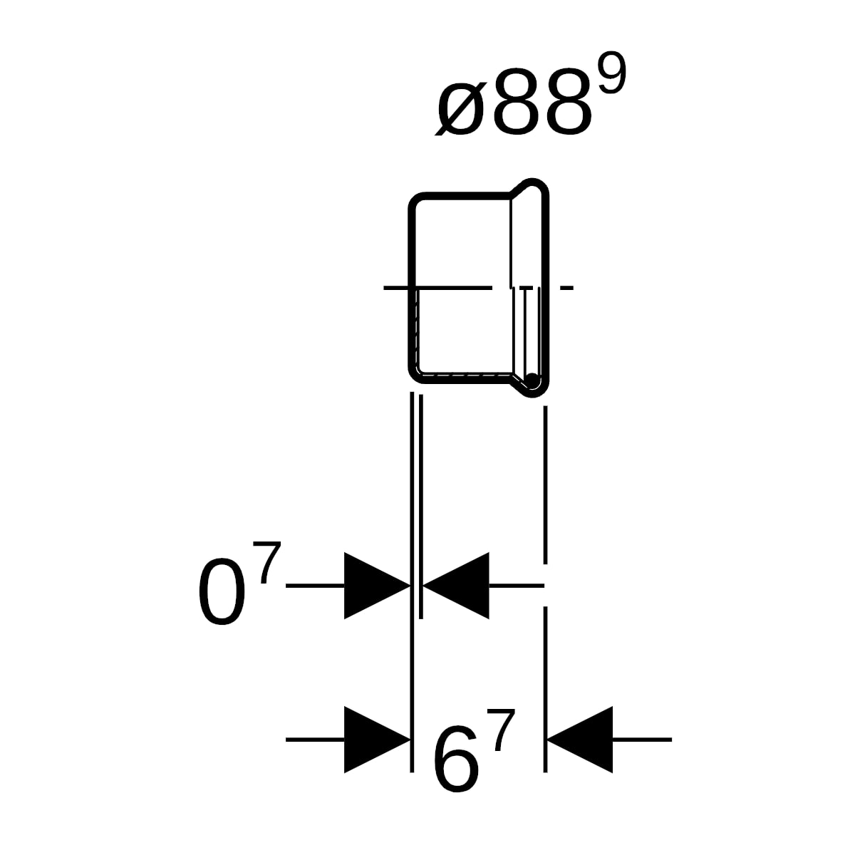Geberit Mapress C-Stahl Kappe d88,9 verzinkt