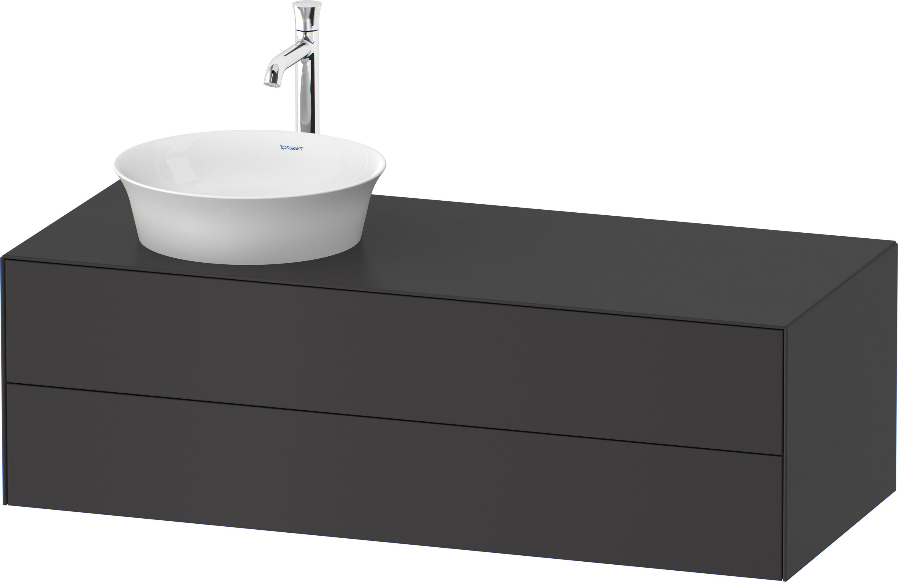 Duravit WTU White Tulip wandh,2 SchKa,B li. 408x1300x550mm, Graphit Seidenmatt