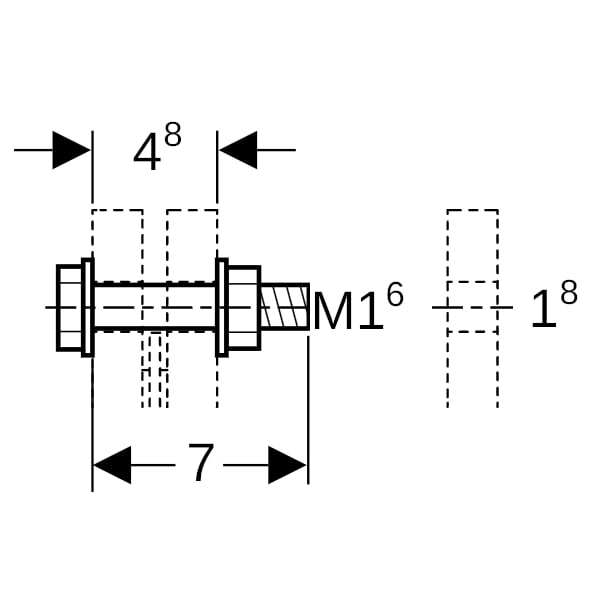 Geberit Schraubenset für Flanschverbindung aus Stahl verzinkt 16x70