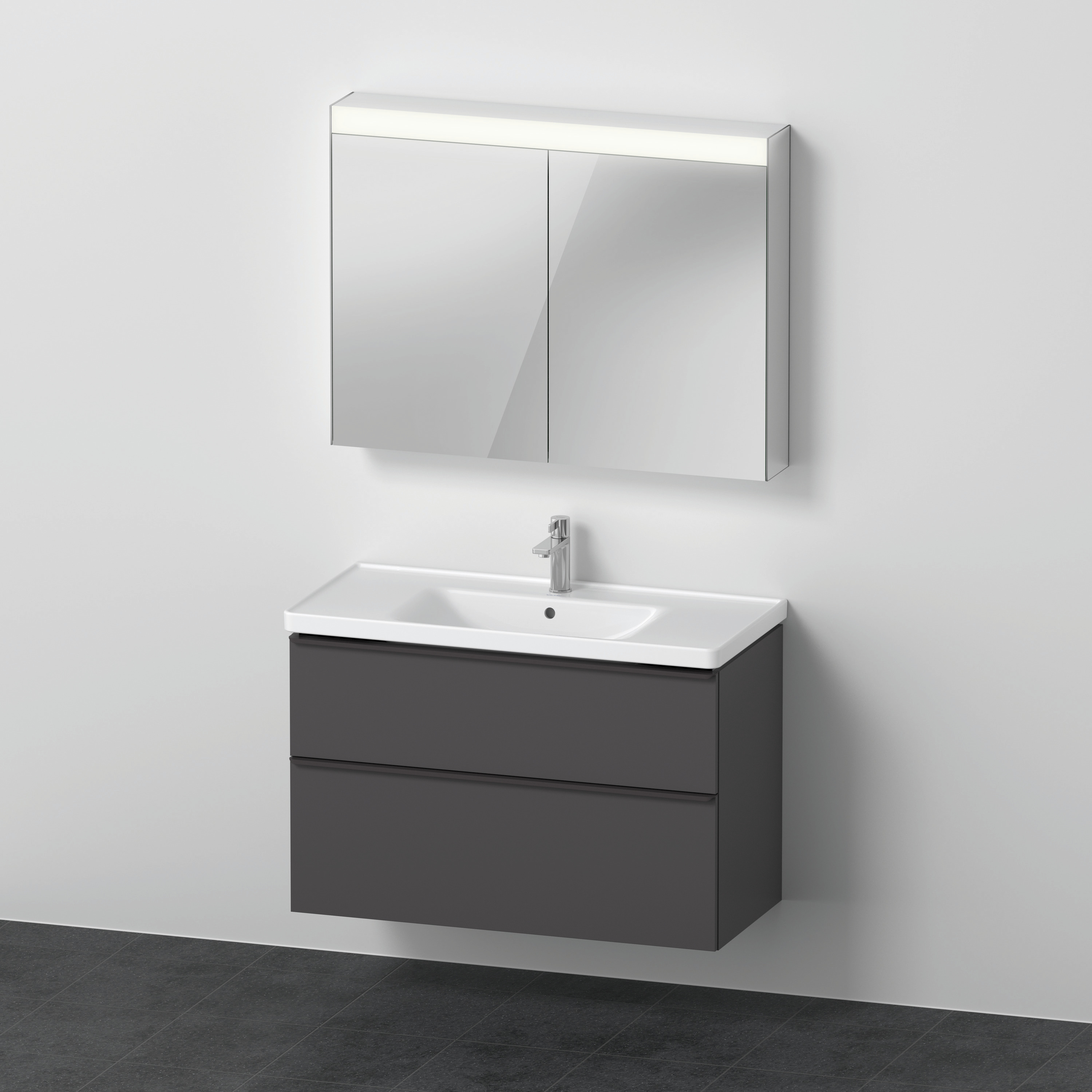 Duravit D-Neo Möbel-Set wandh. 1000x480mm WT,WTU Ausz 1,SBK 1,SPS ,Graphit M.