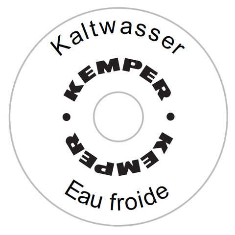 KEMPER Handrad-Bezeichnungsschild Gartenleitung bei Frostgefahr entleeren