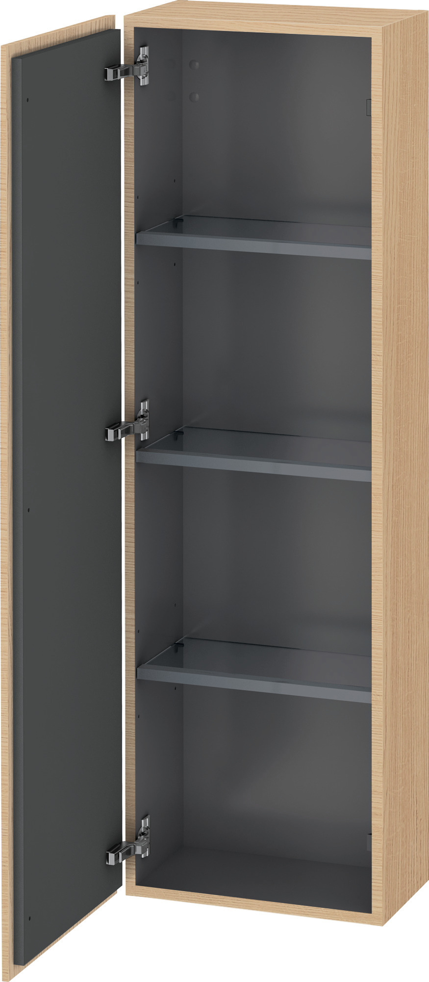 Duravit Halbhochschrank L-Cube 243x400x1320mm 1 Tür, TA li., Eiche Natur
