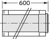 Vaillant Verlängerung DN 300/200 0,5 m Edelstahl für Abgassystem Fassade DN 200 Vaillant Verlängerung DN 300/200 0,5 m Edelstahl für Abgassystem Fassade DN 200