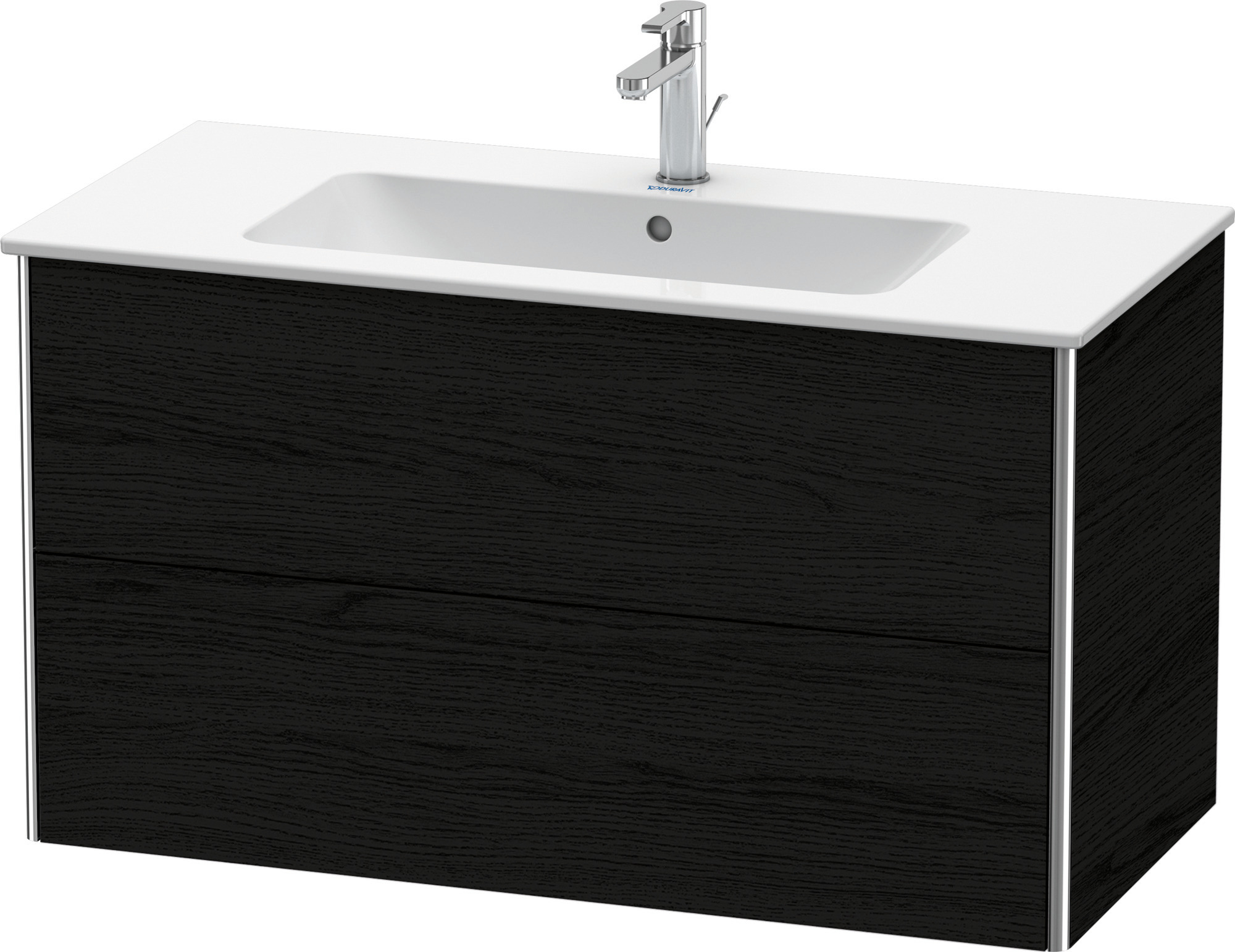 Duravit WT-Unterbau XSquare, 2 Schubkästen 560x1010x478mm, Eiche Schwarz