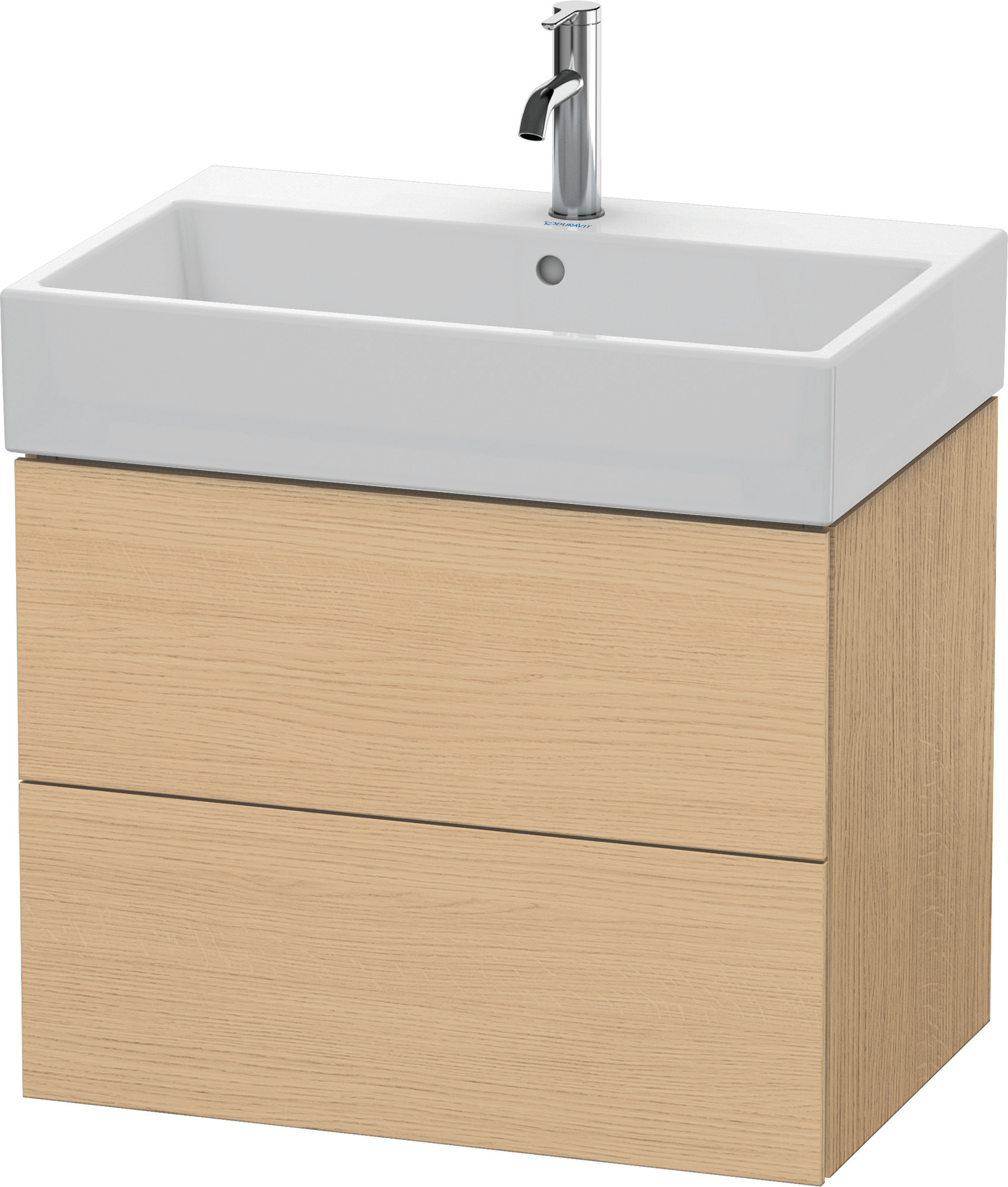 Duravit WTU L-Cube 544x684x459mm 2 Schubkästen, Eiche Natur
