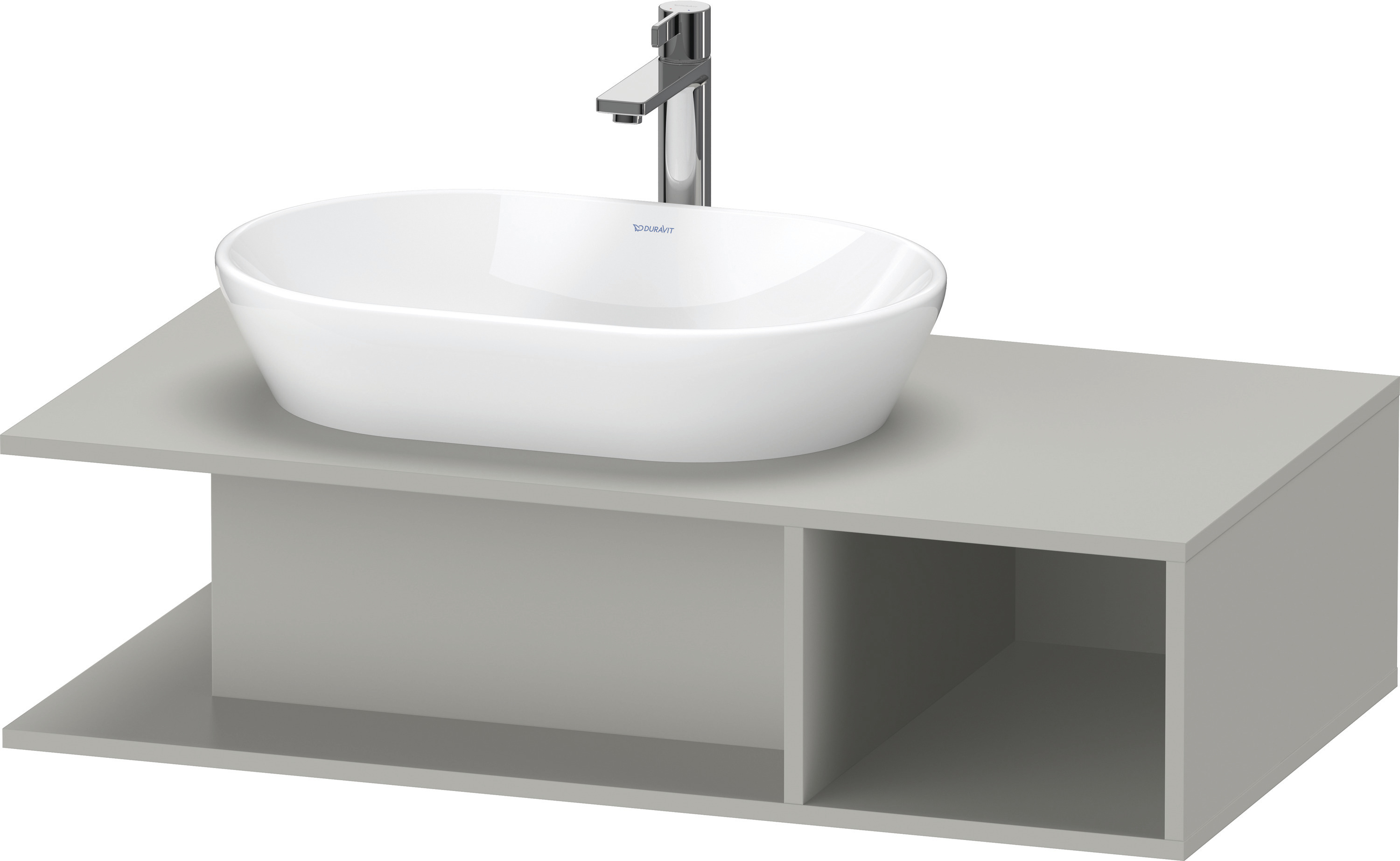 Duravit D-Neo WTU wandh.,1 offenes Fach r., 260x1000x550mm, Betongrau Matt