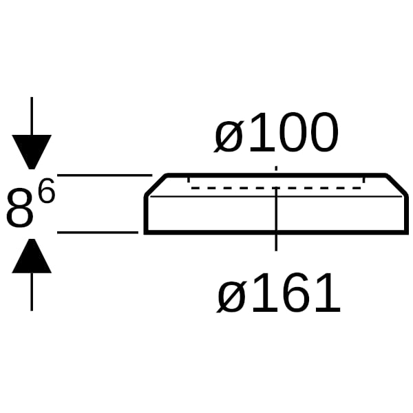 Geberit Wandrosette zu Geberit Anschlussbogen 90Gr für WC d100