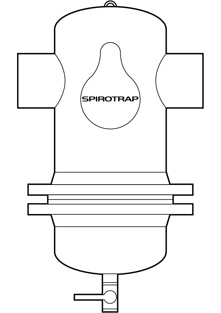 Spirotech Schlammabscheider SpiroTrap Demont. DN 100 - Schweißst., 10 bar / 110 Grad
