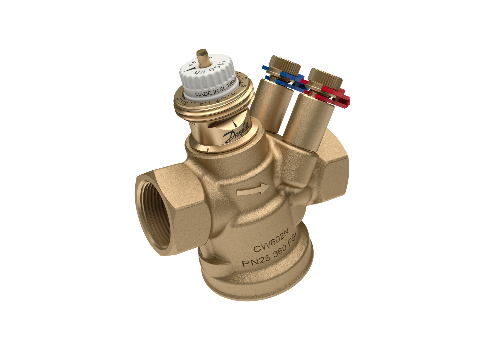 Danfoss druckunabh. Regelventil ABQM 4.0 DN15, 70-700 l/h, m. Messnip. 1/2"IG