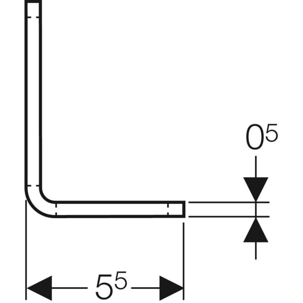 Geberit GIS Montagewinkel Länge 7,5 x 5 cm