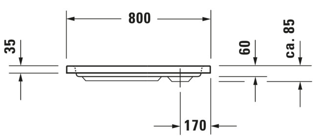 DU D-Code Duschwanne, Quadratisch, 800x800x85 mm, Weiß, Sanitäracryl