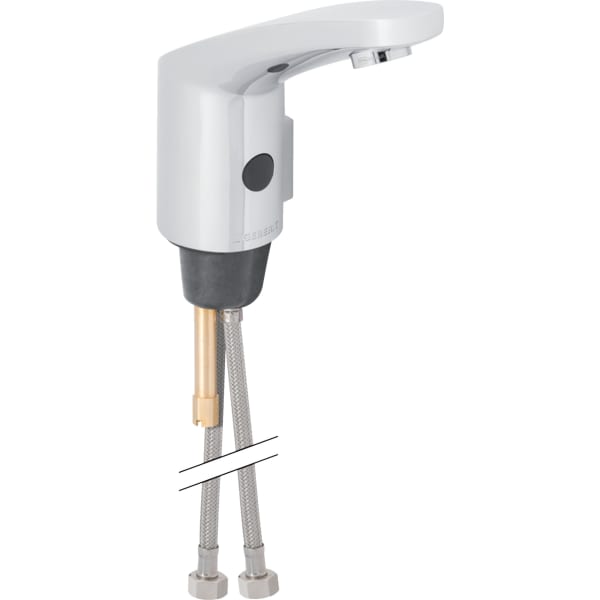 Geberit Typ 185 Waschtischarmatur, Batt.Betr. mit Mischer und Griff, hgl. verchromt