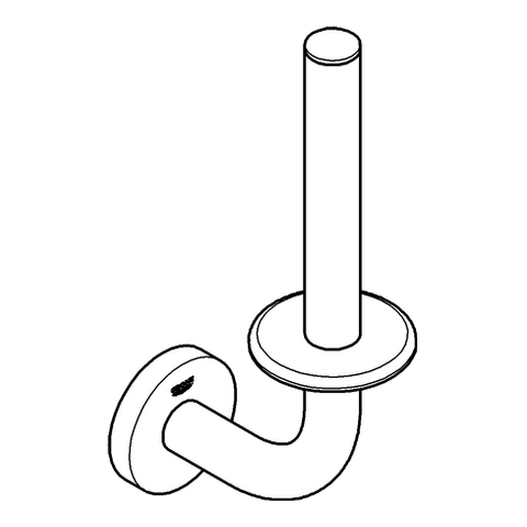 GROHE Reservepapierhalter Essentials 40385_1 Wandmontage Metall supersteel