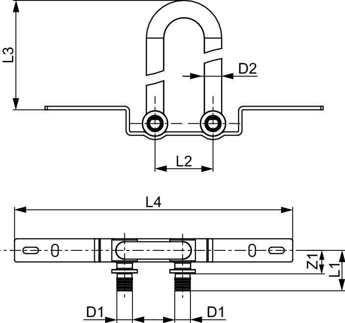 TECEflex HK-Montagegarnitur für Ventilkompakt-HK, Wandmont., Dim. 16