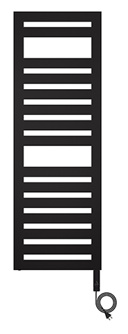Zehnder Design-HK Metropolitan Spa elektr.IHC METSS150040ECZD 1668x70x400 Black Matt