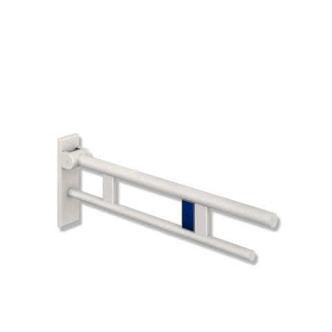HEWI SK-Griff Duo (B), li, 850, WC-Spül (Funk),plvb weiß tiefmatt