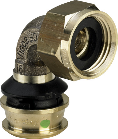 Viega Winkelverschraubung mit SC Raxofix 5355 in 16mm x G1/2 Siliziumbronze