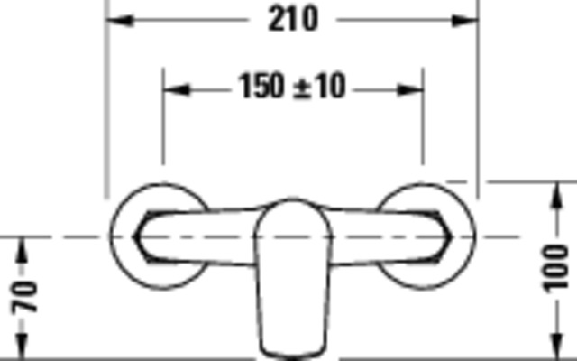 DU Duravit No.1 Einh-Brausemisch.Aufputz Keramikmischsystem, Chrom HG