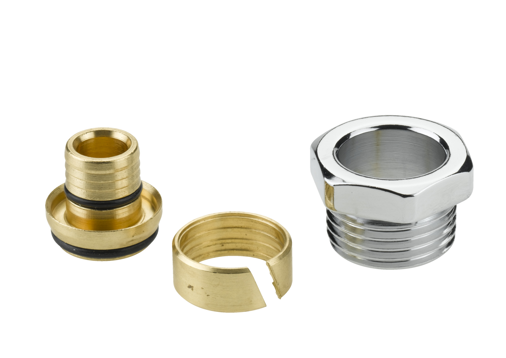 Danfoss Klemmverbinder R1/2AG auf 16x2 f.VPE-Kunststoffrohre, Chrom
