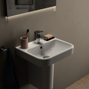 IS Handwaschbecken i.life B 1Hl. m.Ül. 450x380x160mm Weiß