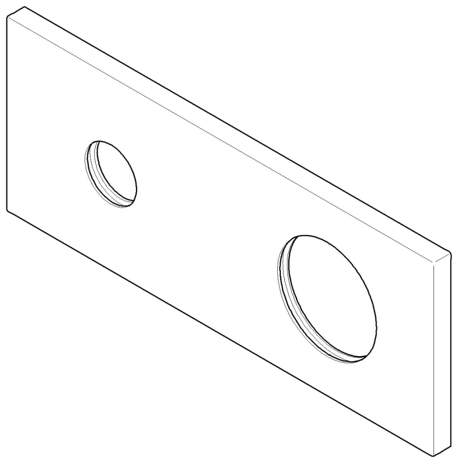 DO Rosette ERSATZTEILE 091101085 197,5 x 78 x 8,5 mm Chrom