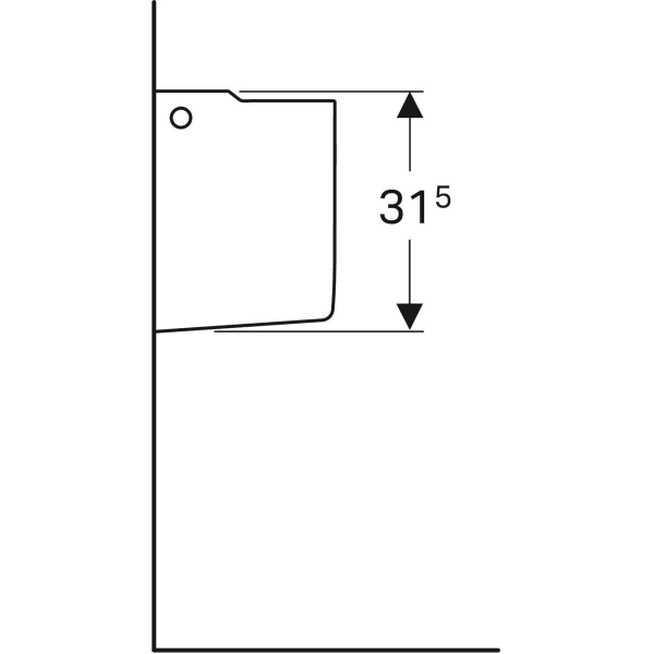 Geberit Renova Plan Halbsäule für HWB, weiß