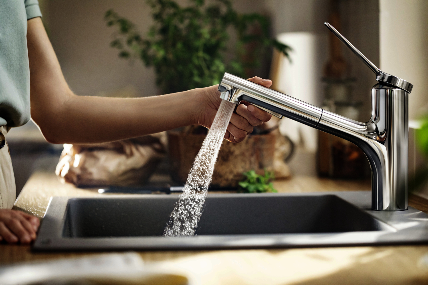 Hansgrohe Spültischmischer 150 Zesis M33 Eco Ausziehbrause 2jet chrom