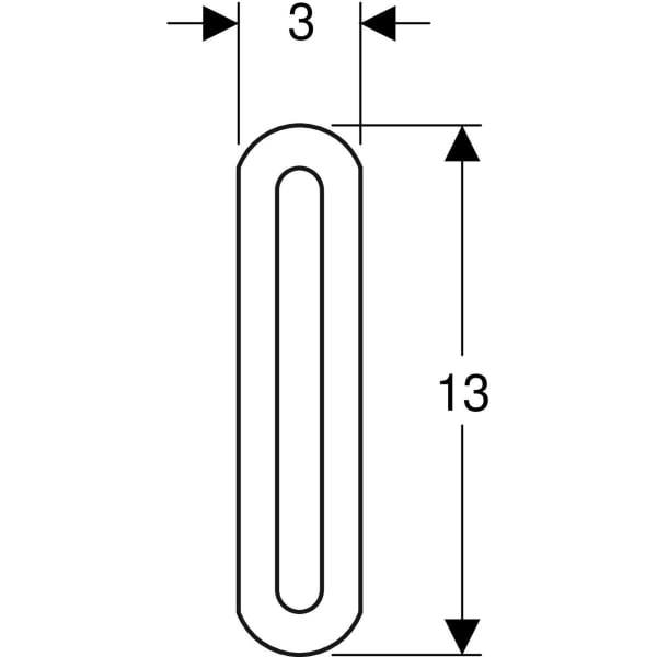 Geberit GIS Verbindungslasche 13 x 3 x 0,4 cm