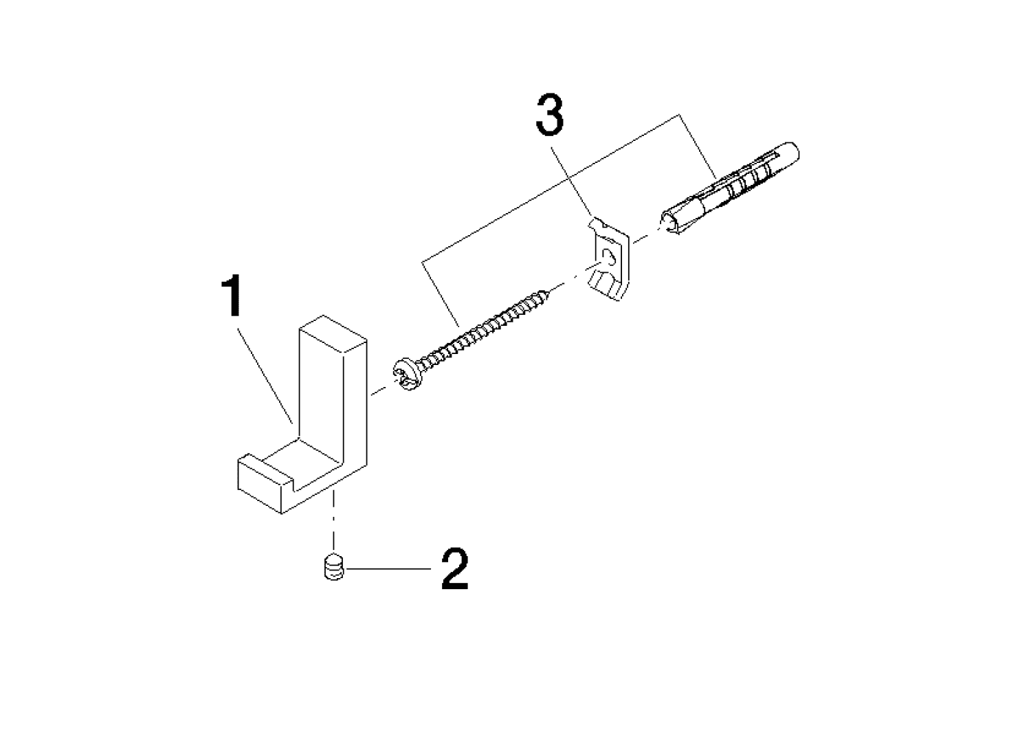 DO Haken SERIENSPEZIFISCH 83251780 Dark Platinum gebürstet