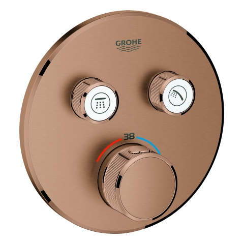 GROHE Thermostat Grohtherm SmartControl 29119 FMS rund 2 ASV warm sunset geb.