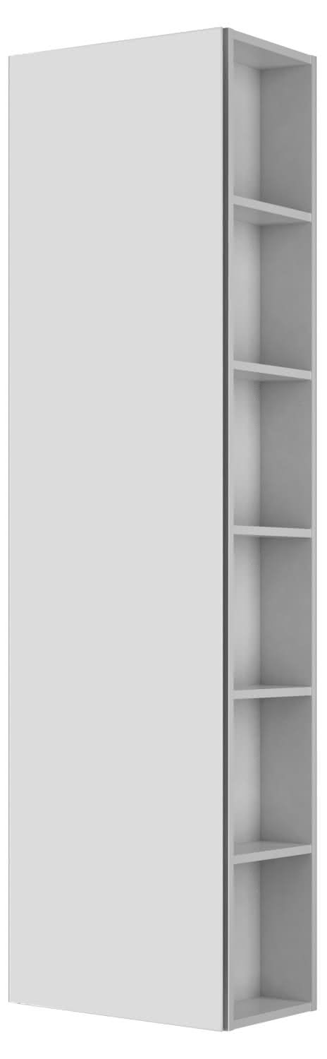 KEUCO Hochschrank X-Line 33132,Regal rechts anthrazit/Glas anthrazit, 480x1750x300mm
