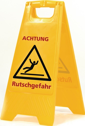 Warnschild Achtung Rutschgefahr Schriftzug B 300xH 570mm Warnschild Achtung Rutschgefahr Schriftzug B 300xH 570mm