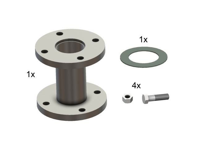 BIRAL Zubehör HLKKS Zwischenflansch Z55, DN65, 155mm