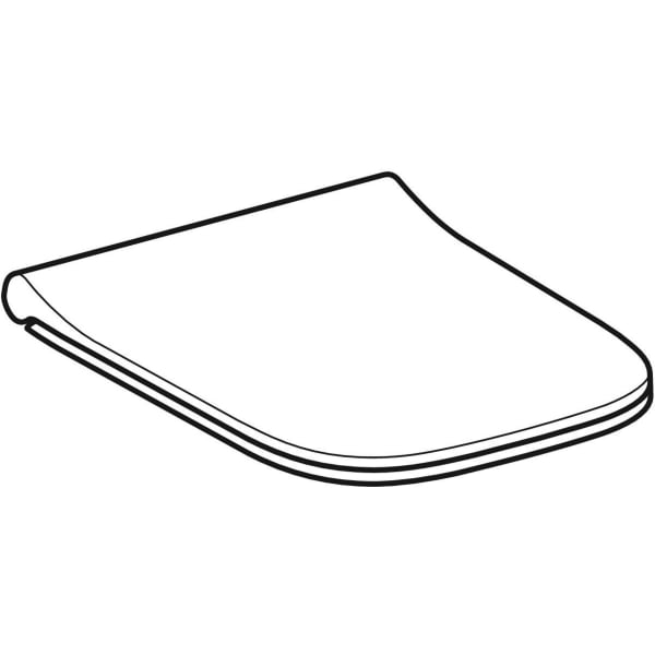 Geberit Smyle WC-Sitz, eckig, schmales Design Sandwichf., m.Absenka.,QuickRelease weiß