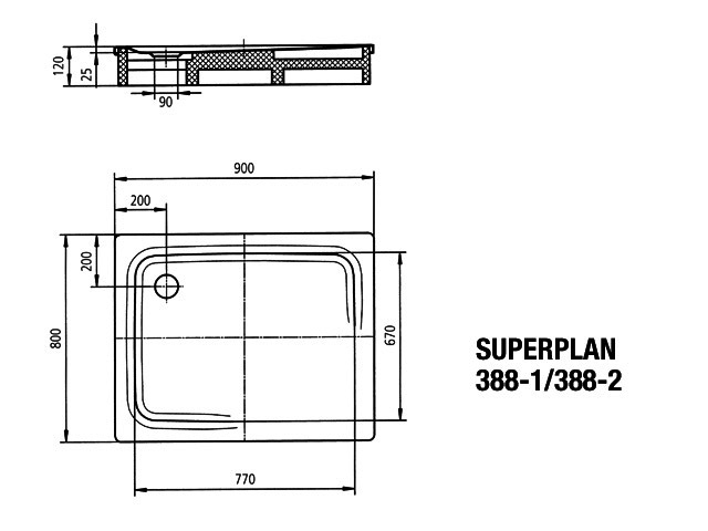 KA DW SUPERPLAN CLASSIC Mod.388-1,800x 900mm,bahamabeige