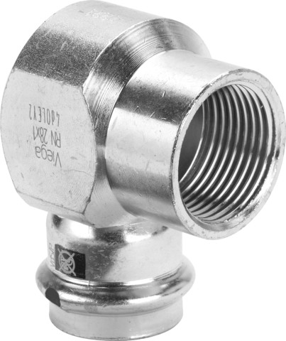 Viega Winkel 90 Grad mit SC Prestabo 1114.2 in 28mm x Rp3/4 Stahl verzinkt