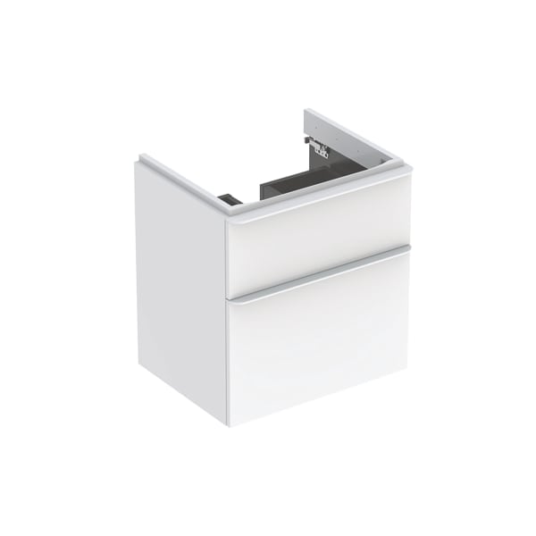 Geberit Smyle US für WT, eckig, m. 2 Schubl. 58,4x61,7x47cm, weiß