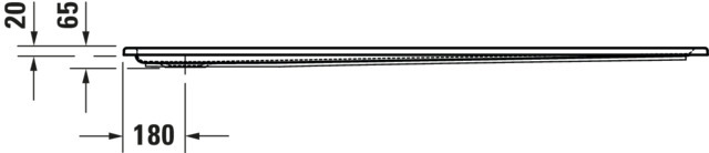 DU Starck Slimline Duschw. 1700x800x60mm Weiß