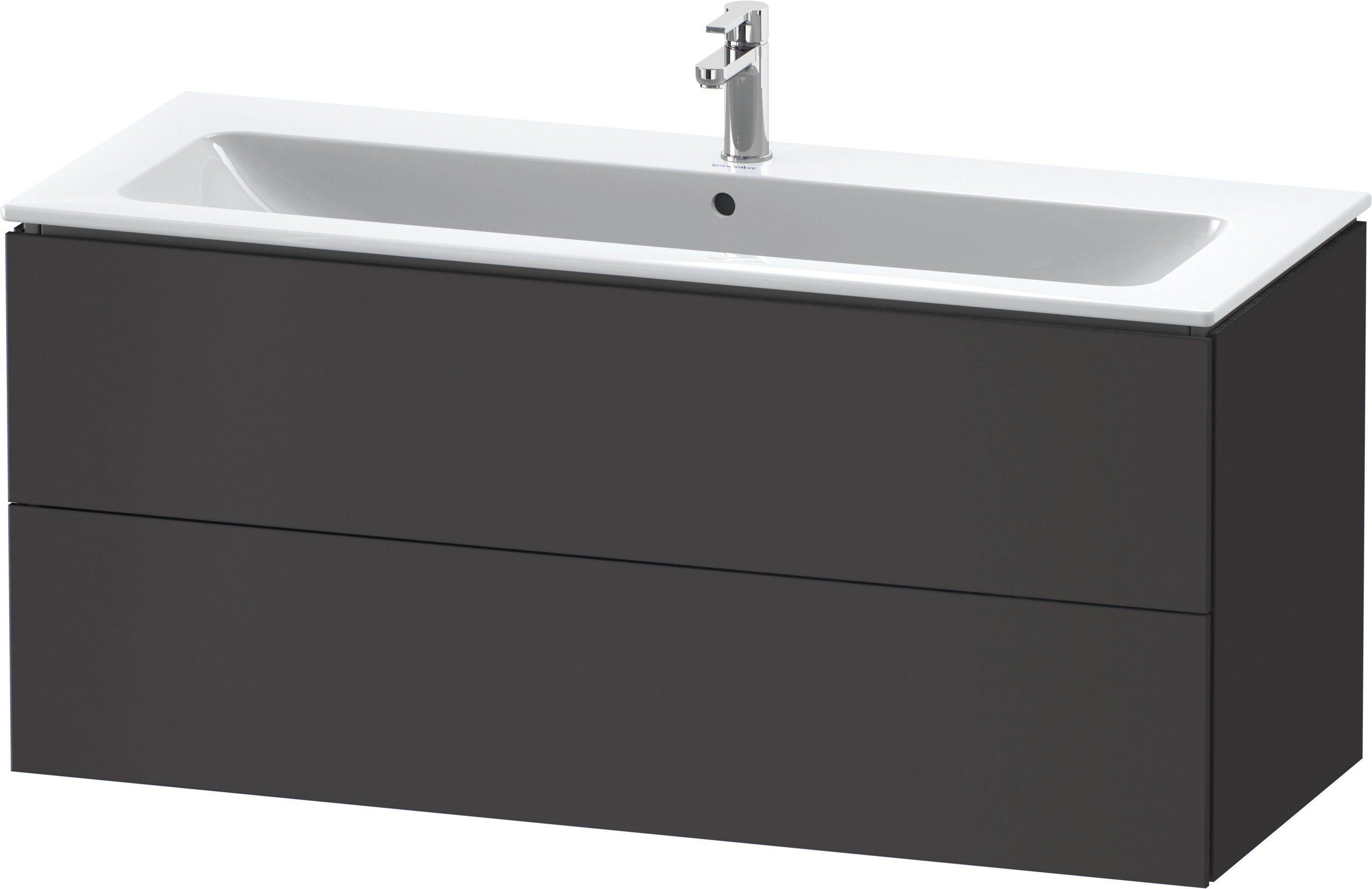 DU WTU wandh. L-Cube 481x1220x550mm 2 SchKa, f.233612, Graphit Supermatt