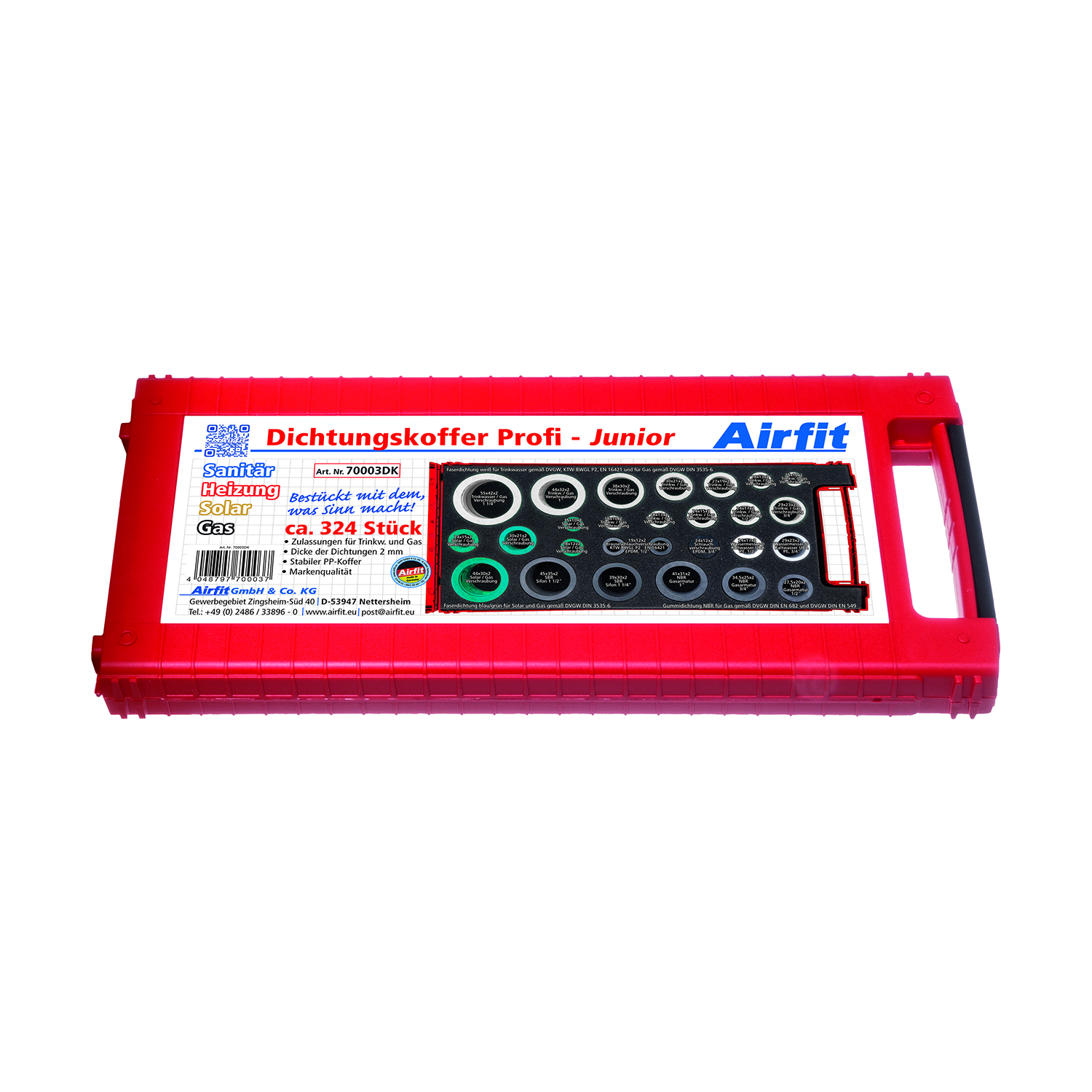 airfit Universal-Dichtungskoffer, Junior für Sanitär, Heizung, Solar, Gas