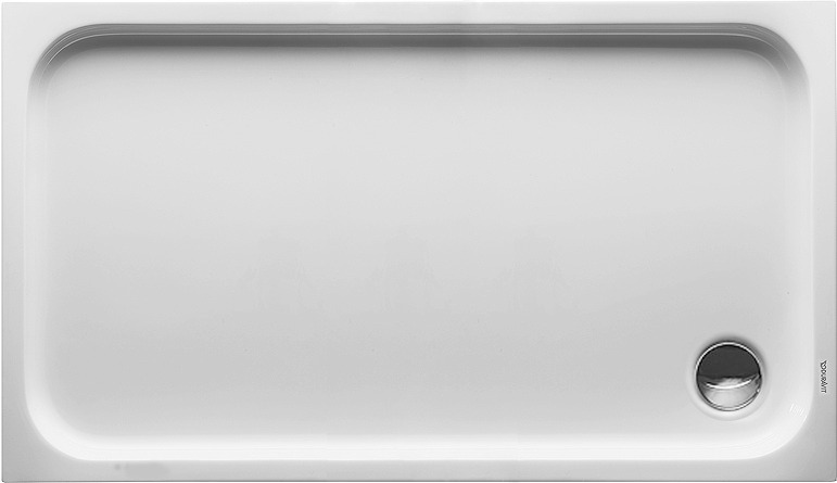 DU D-Code Duschwanne, Rechteckig, 1300x750x85 mm, Weiß, Sanitäracryl