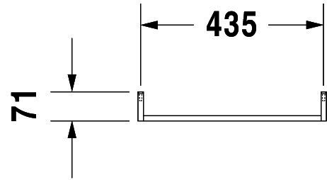 DU Handtuchhalter, Schwarz Matt, 449x64x71 mm, Anzahl Arme: 1